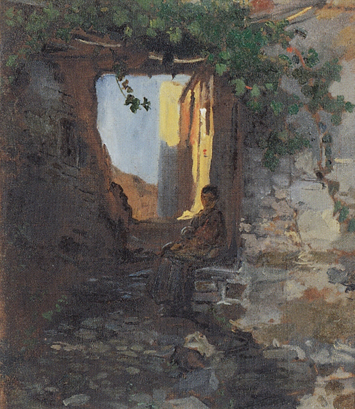 Porto Venere, vintage artwork by Nikolai Nikolaevich Ge, 12x8" (A4) Poster