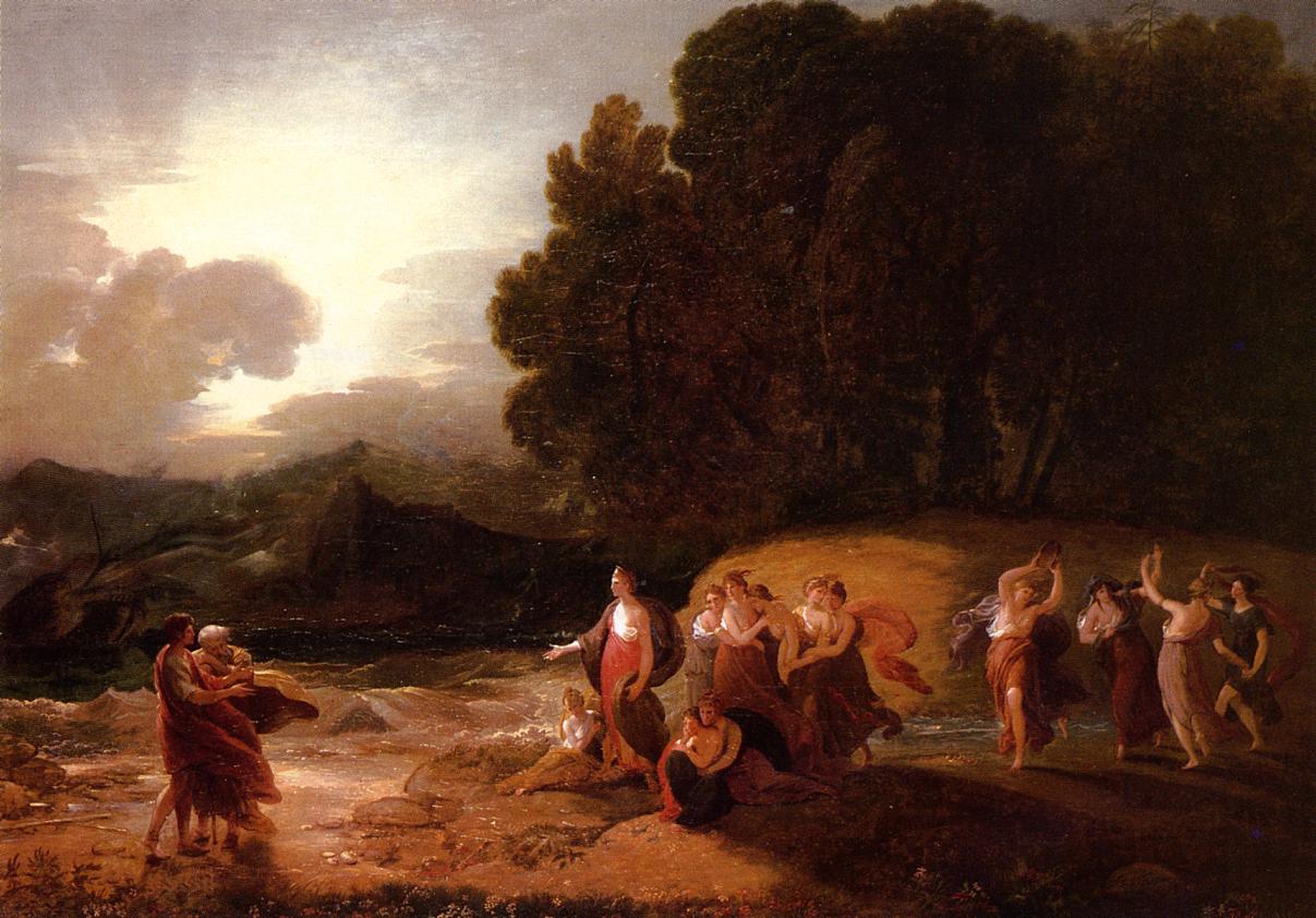 Calypso's Reception of Telemachus and Me, vintage artwork by Benjamin West, 12x8" (A4) Poster