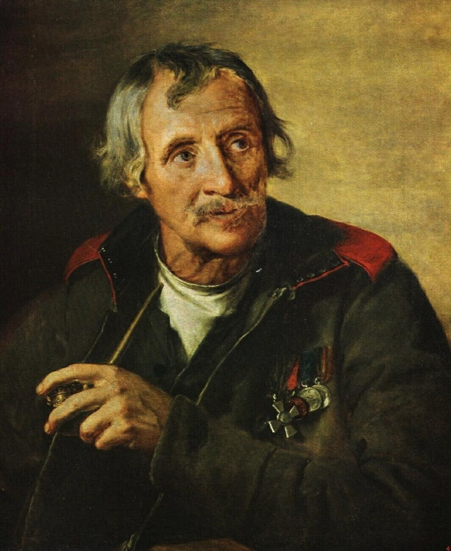 An Old Soldier, vintage artwork by Vasily Tropinin, 12x8" (A4) Poster