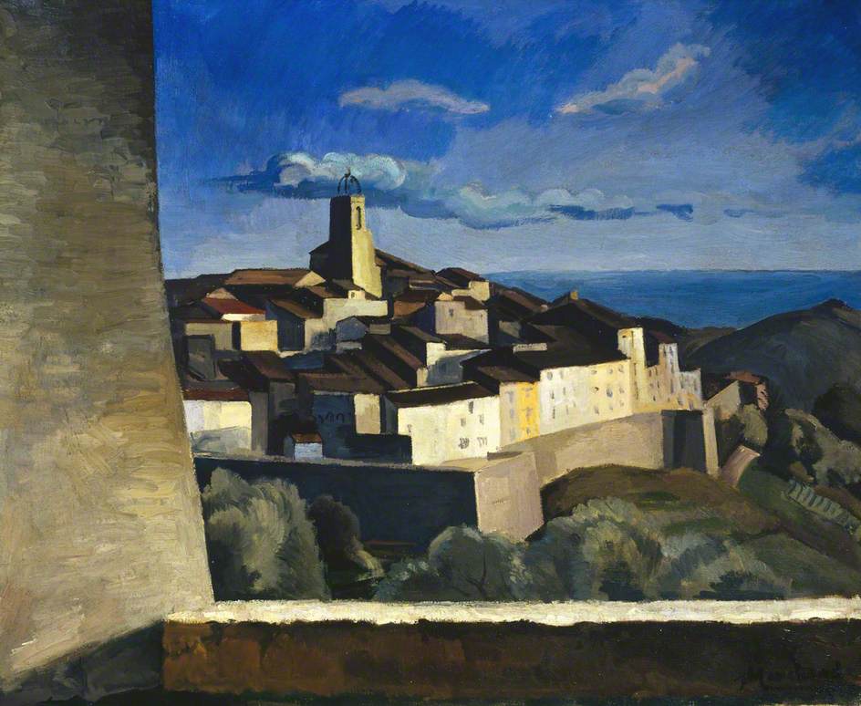 Saint Paul, Côte d'Azur, vintage artwork by Jean-Hyppolyte Marchand, 12x8" (A4) Poster