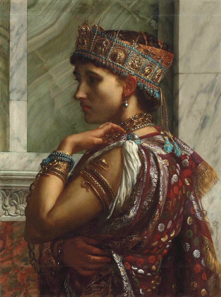 Zenobia Captive, vintage artwork by Sir Edward John Poynter, 12x8" (A4) Poster