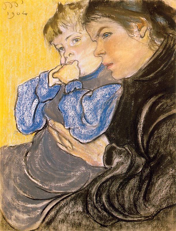 The Artist's Wife and Son Stas by Stanislaw Wyspianski,A3(16x12")Poster