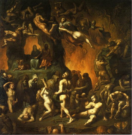 Dante's Inferno, vintage artwork by Paul Chenavard, A3 (16x12") Poster Print