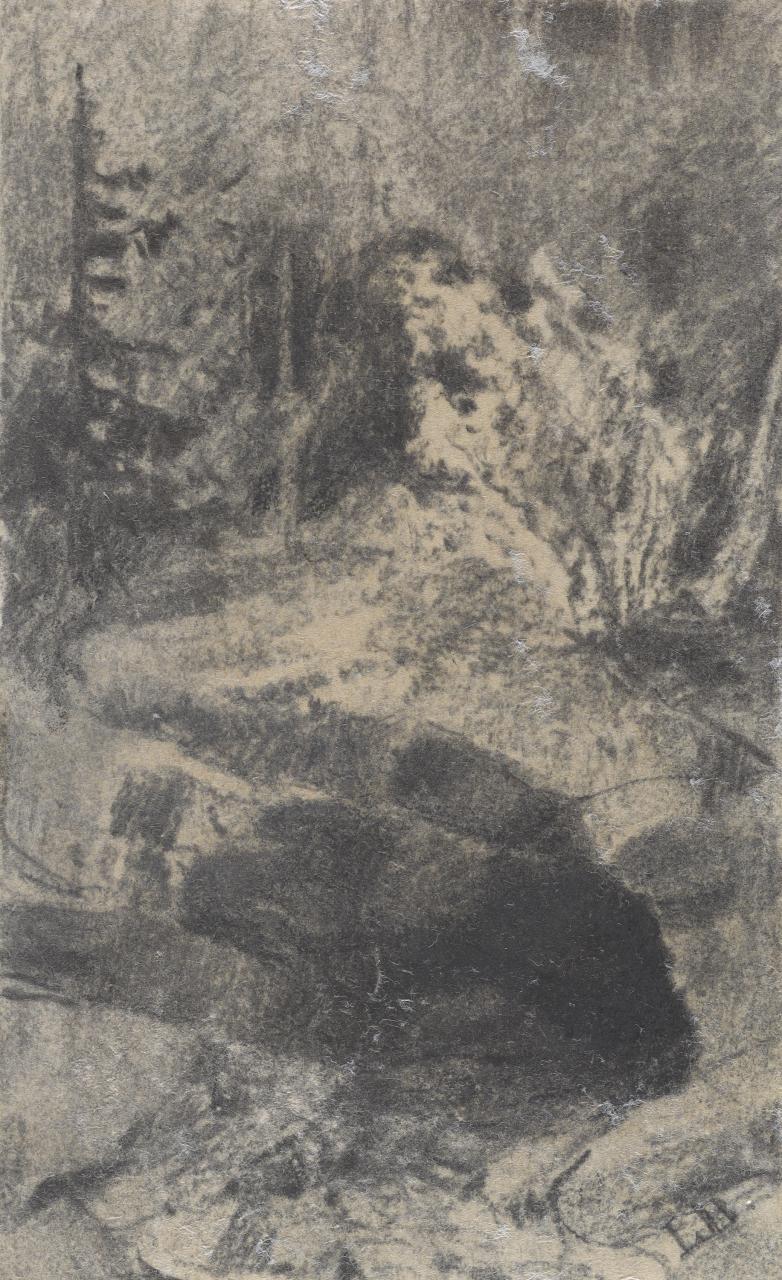 The Cave, vintage artwork by Louis Buvelot, A3 (16x12") Poster Print