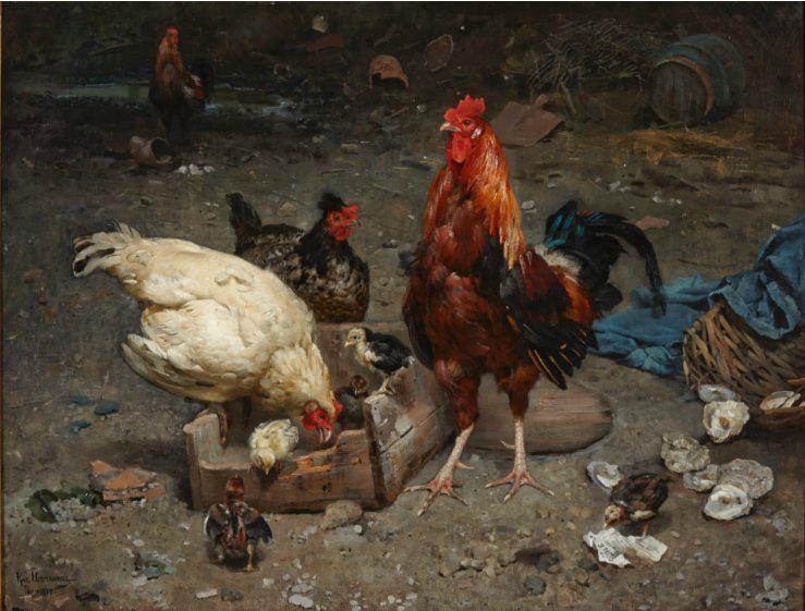 The Uninvited Guest, vintage artwork by Karl Kristian Uchermann, 12x8" (A4) Poster