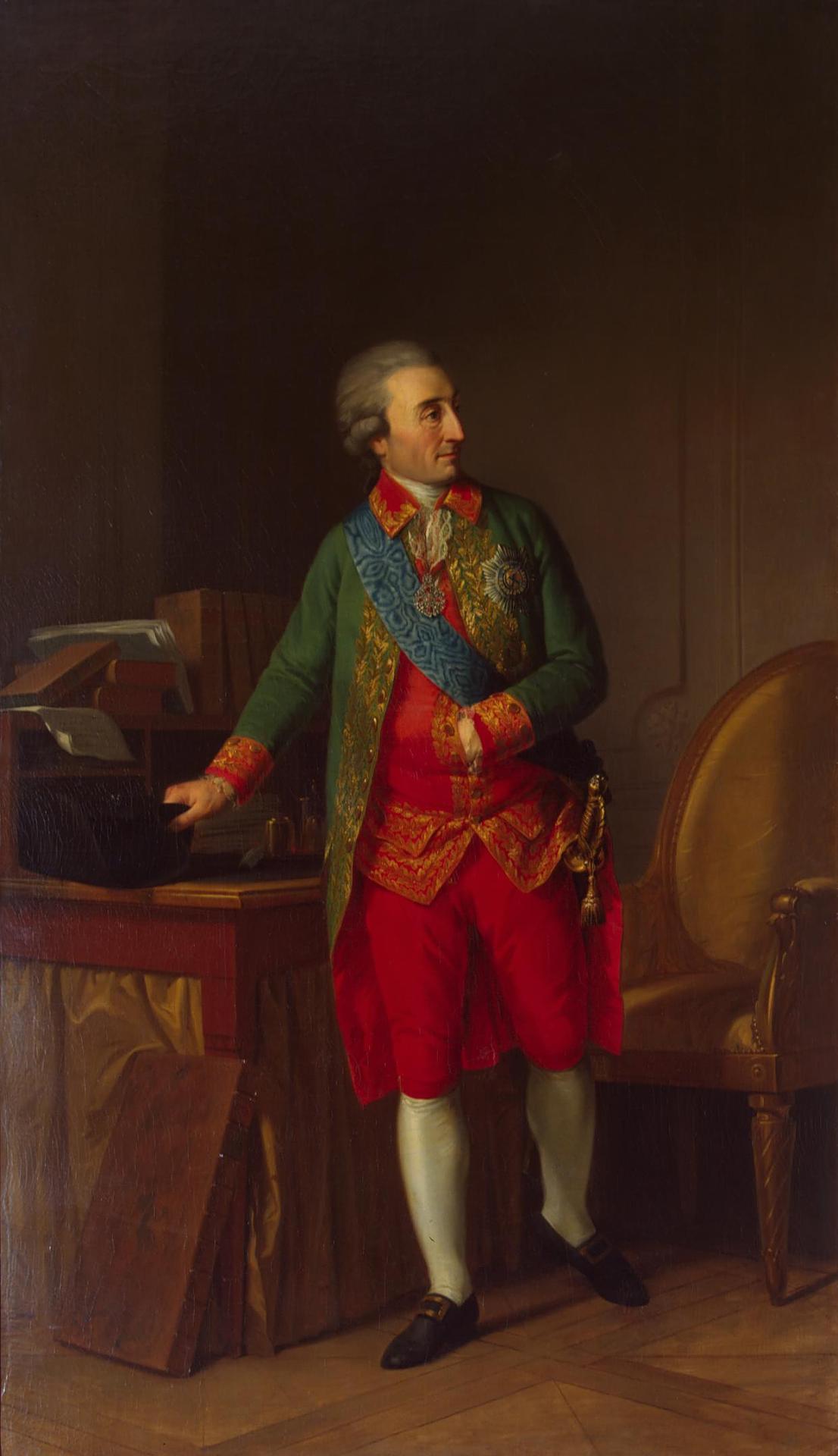 Portrait of Prince Nicolai Saltykov, vintage artwork by Johann Friedrich August Tischbein, 12x8" (A4) Poster