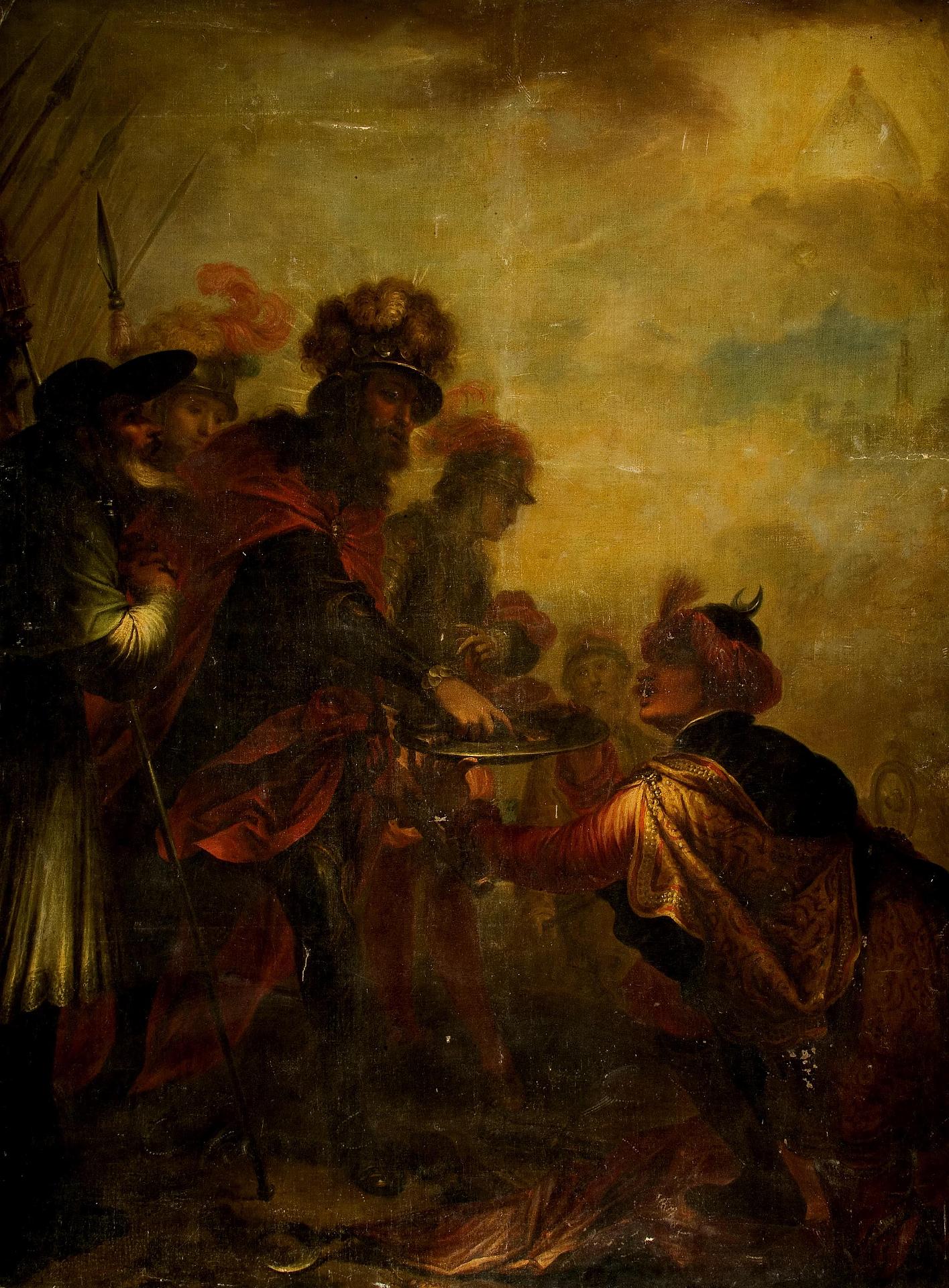 The Seizure of Seville, vintage artwork by Juan Carreño de Miranda, 12x8" (A4) Poster