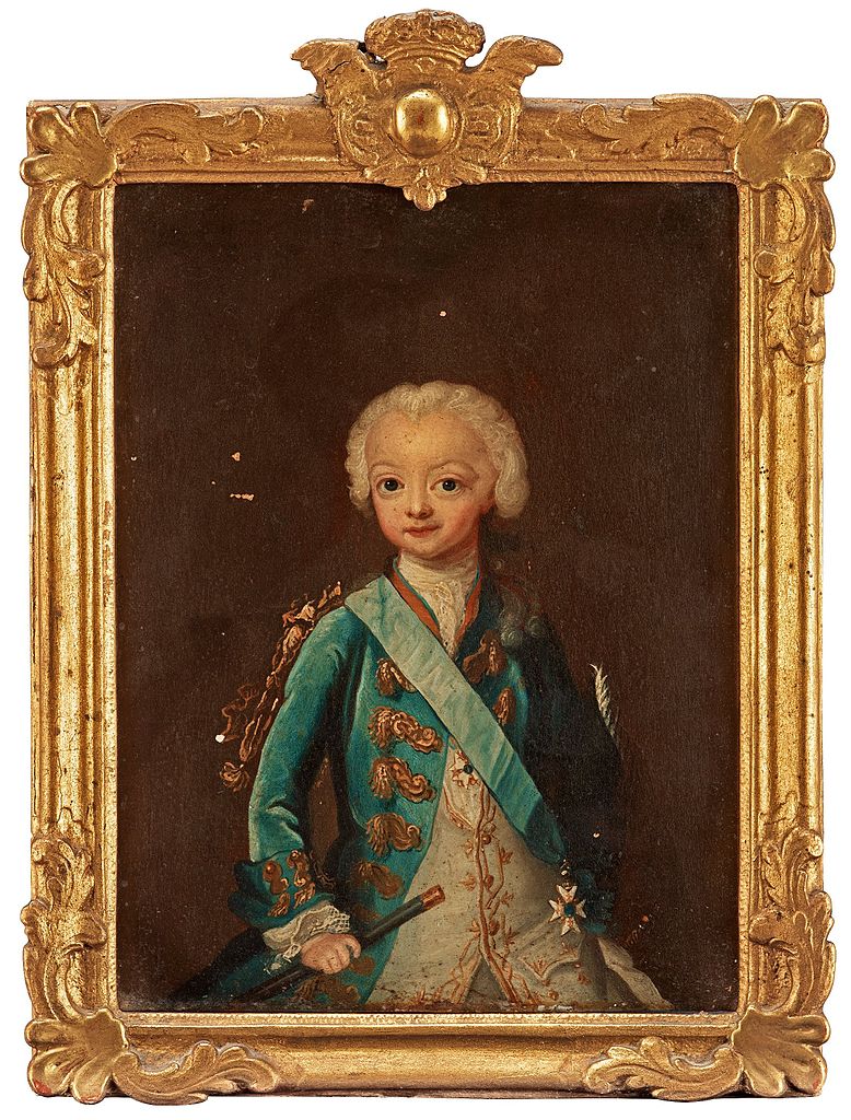 Crown Prince Gustav III of Sweden, vintage artwork by Ulrika Fredrica Pasch, 12x8" (A4) Poster