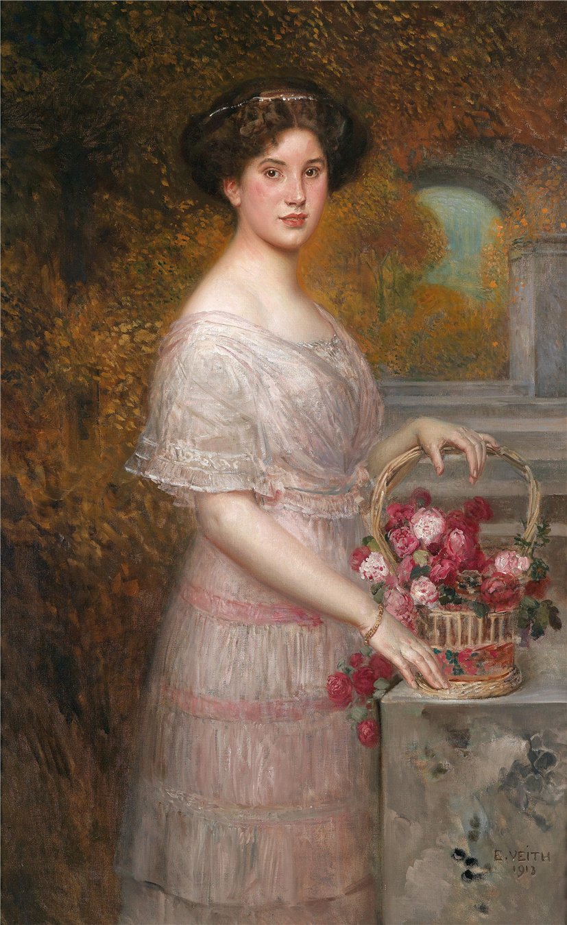 Portrait of Annie Sussanka by Eduard Veith,A3(16x12")Poster
