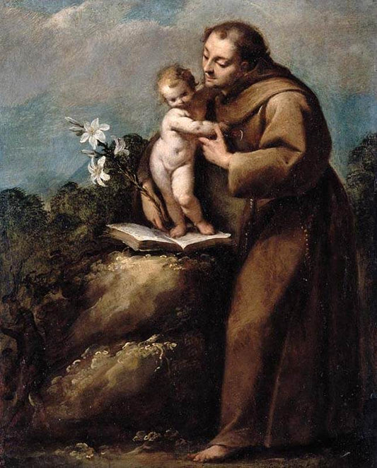 St Anthony of Padua and the Infant Christ, vintage artwork by Carlo Francesco Nuvolone, 12x8" (A4) Poster