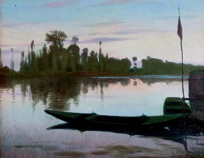 Loire Valley Boat by Charles Guilloux,A3(16x12")Poster