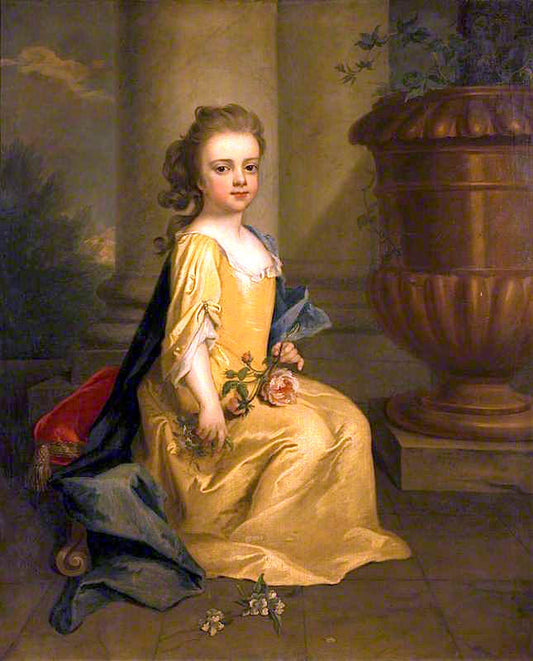 Lady Mary Booth, as a Child, vintage artwork by Michael Dahl, 12x8" (A4) Poster