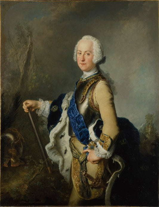 Adolf Fredrik, King of Sweden, vintage artwork by Antoine Pesne, 12x8" (A4) Poster