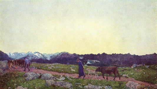 La Natura, vintage artwork by Giovanni Segantini, 12x8" (A4) Poster