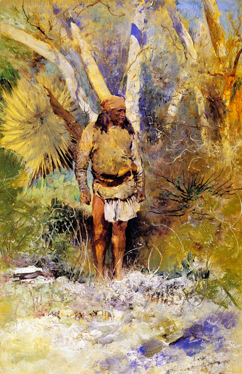 Cale, the Bravest Apache, vintage artwork by Alfred Brennan, 12x8" (A4) Poster