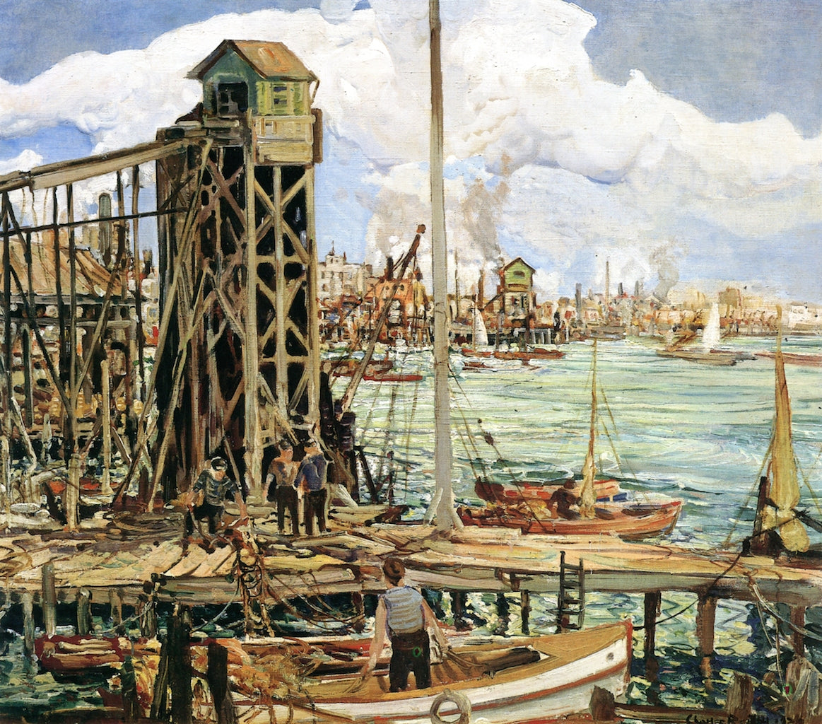 San Diego Waterfront by Charles Reiffel,A3(16x12")Poster