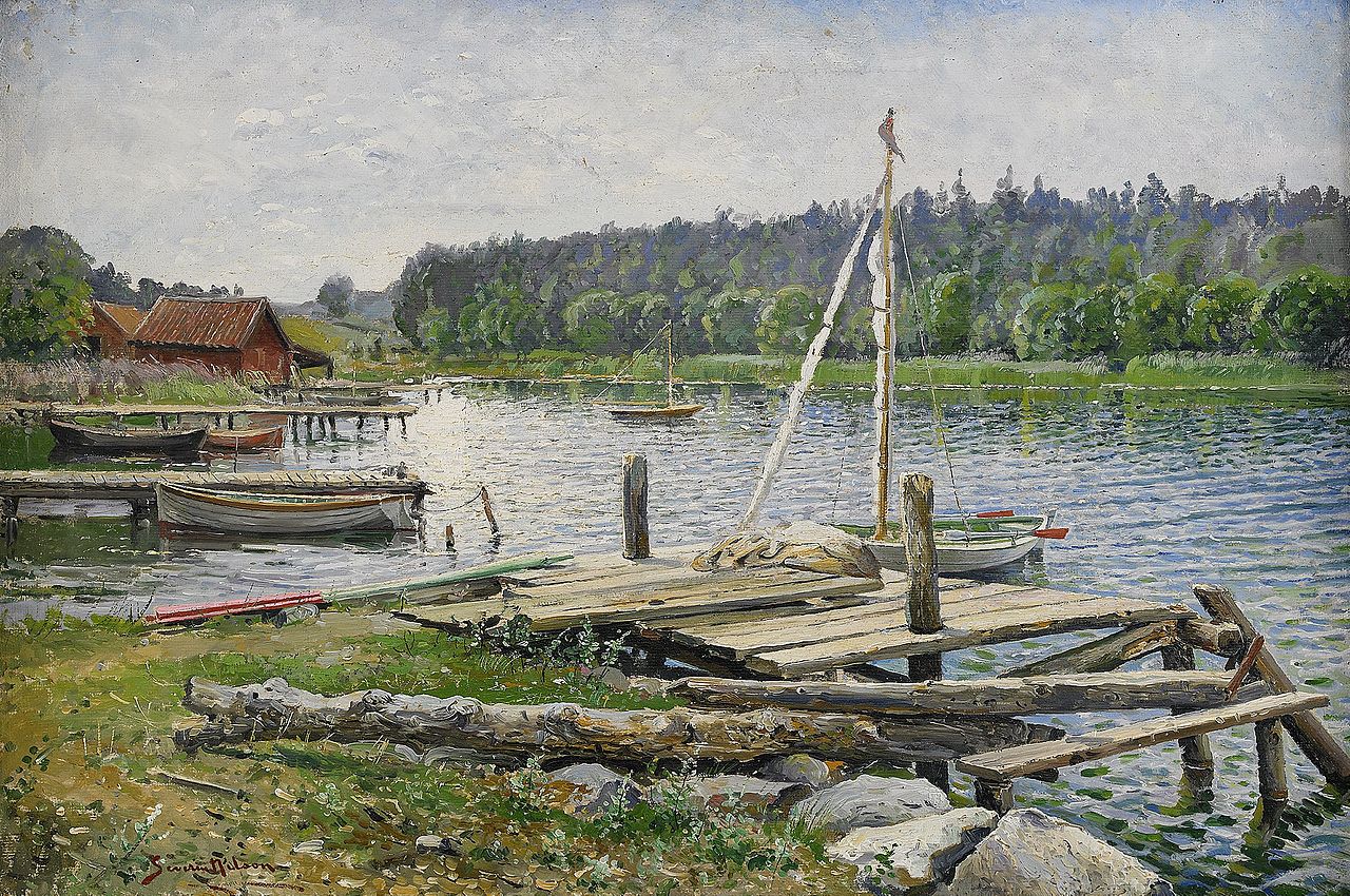 Motif from Archipelago, vintage artwork by Severin Nilson, 12x8" (A4) Poster