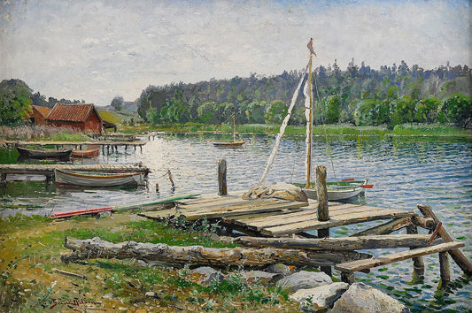 Motif from Archipelago, vintage artwork by Severin Nilson, 12x8" (A4) Poster