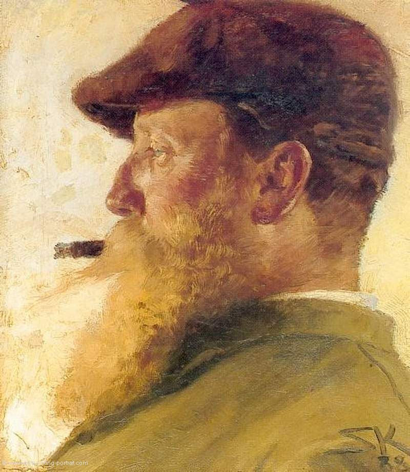 Christian Krogh, vintage artwork by Peder Severin Kroyer, 12x8" (A4) Poster