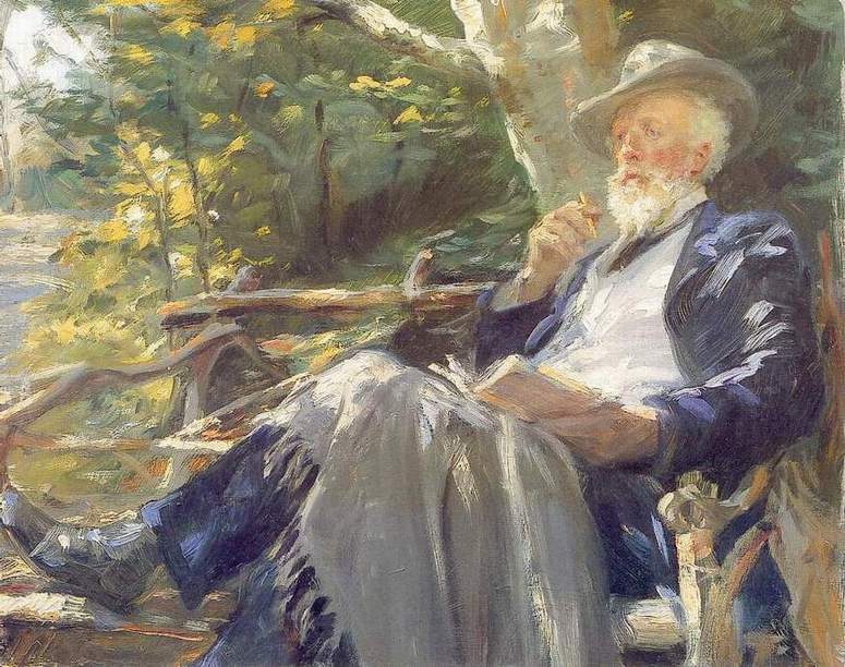 Holger Drachman, vintage artwork by Peder Severin Kroyer, 12x8" (A4) Poster