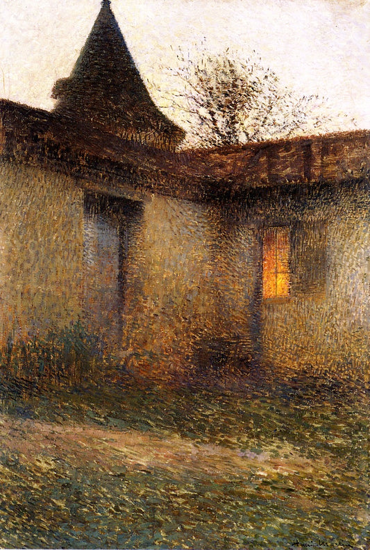 A Bastide Courtyard, vintage artwork by Henri Martin, 12x8" (A4) Poster