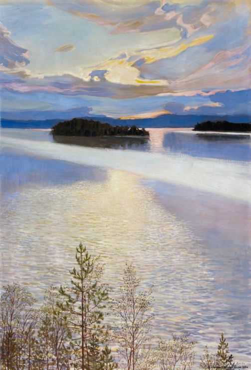 Lake View by Akseli Gallen-Kallela,A3(16x12")Poster