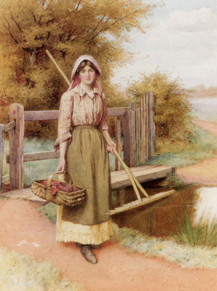 On the Way to the Hayfield, vintage artwork by Charles Edward Wilson, 12x8" (A4) Poster