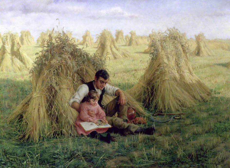 The Story of Ruth and Boaz, vintage artwork by Frank William Topham, 12x8" (A4) Poster