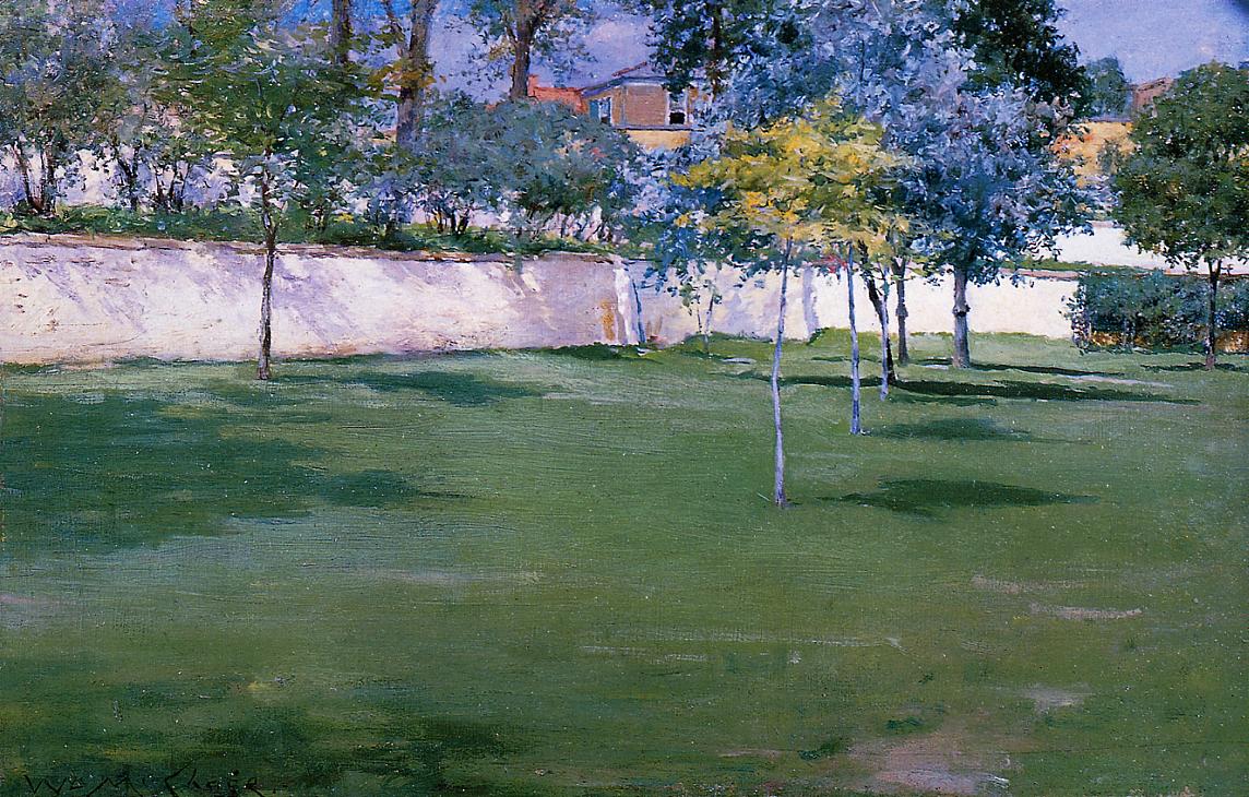 Brooklyn Navy Yard, vintage artwork by William Merritt Chase, 12x8" (A4) Poster
