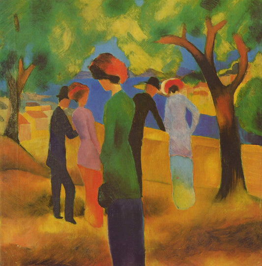Lady in a Green Jacket by August Macke,16x12(A3) Poster
