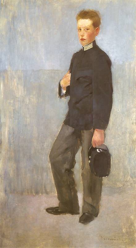 Portrait of a Boy in School Uniform by Olga Boznas„ska,A3(16x12")Poster