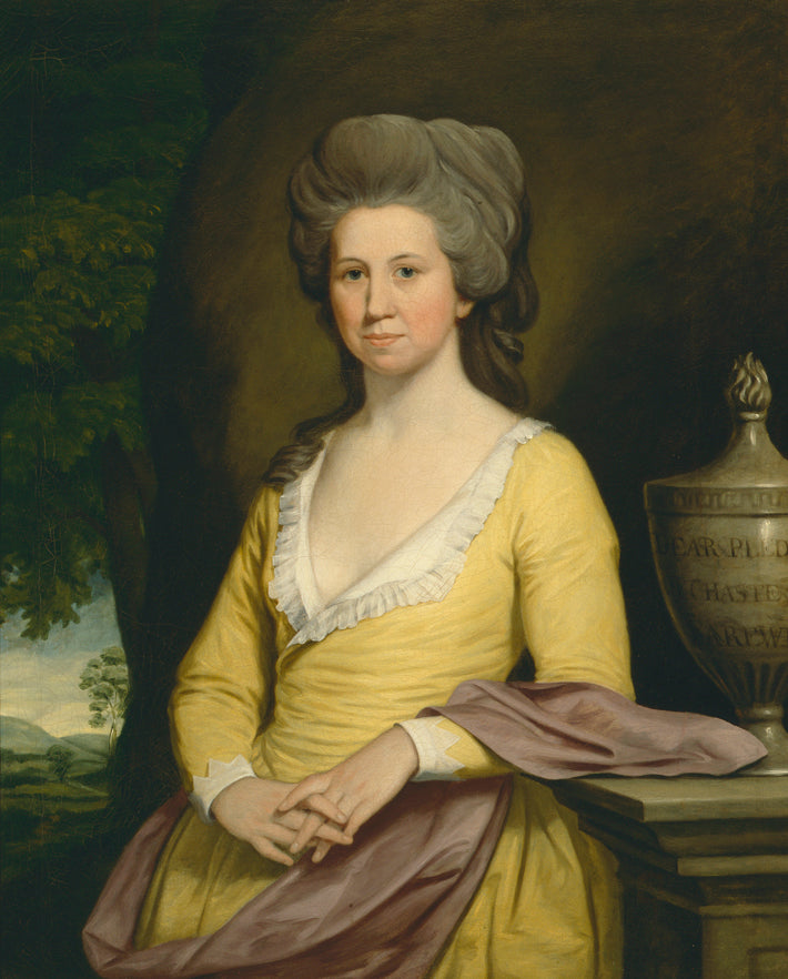 Mrs. Samuel Powel, vintage artwork by Matthew Pratt, 12x8" (A4) Poster