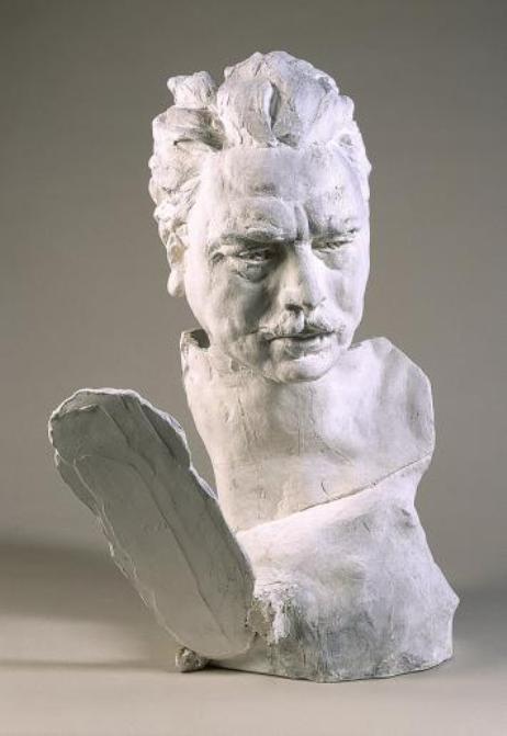 Henry Becque (Bust), vintage artwork by Auguste Rodin, 12x8" (A4) Poster