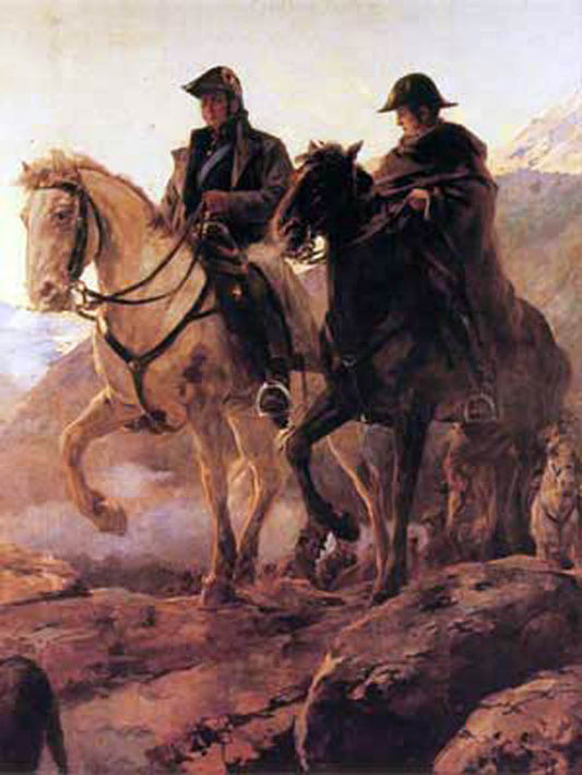 Paso de los Andes, vintage artwork by Julio Vila y Prades, 12x8" (A4) Poster