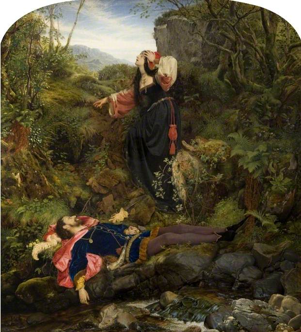 The Bluidie Tryste, vintage artwork by Sir Joseph Noel Paton, A3 (16x12") Poster Print
