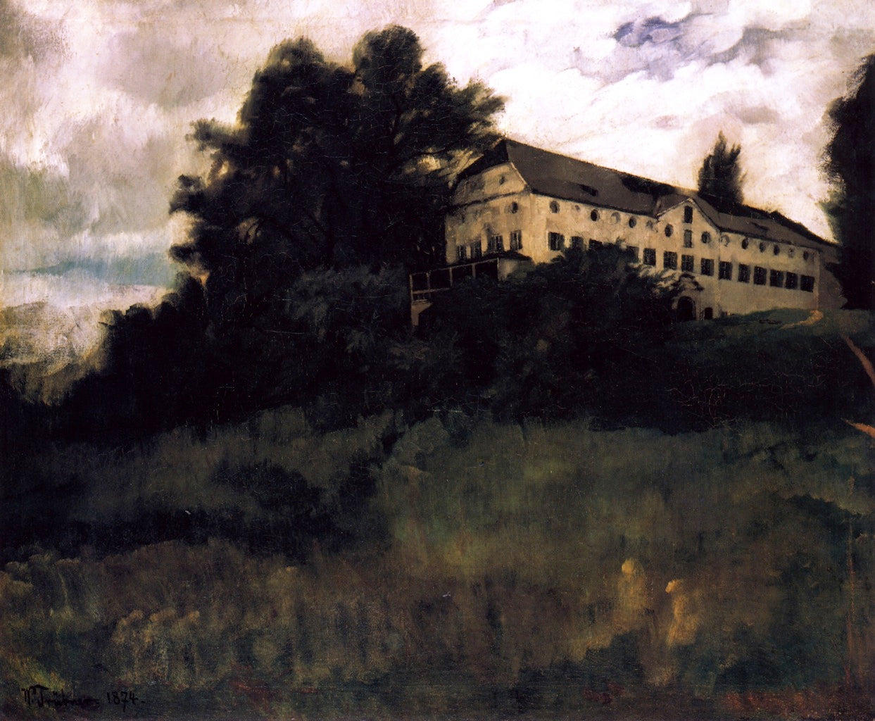 Monastery on Herreninsel by Wilhelm Trubner,A3(16x12")Poster