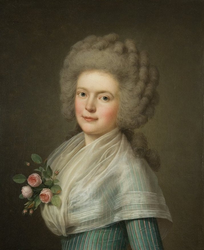 Portrait Mrs John Mac Carthy, vintage artwork by Adolf Ulrik Wertmuller, 12x8" (A4) Poster