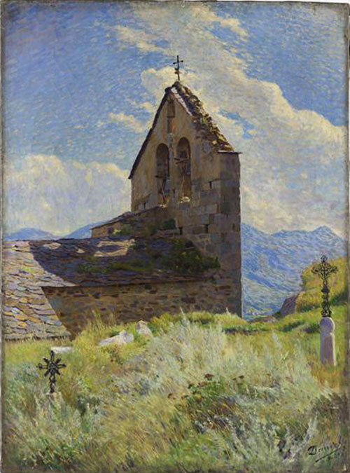 L'eglise d'Angoustrine by Georges-Daniel de Monfreid,A3(16x12")Poster