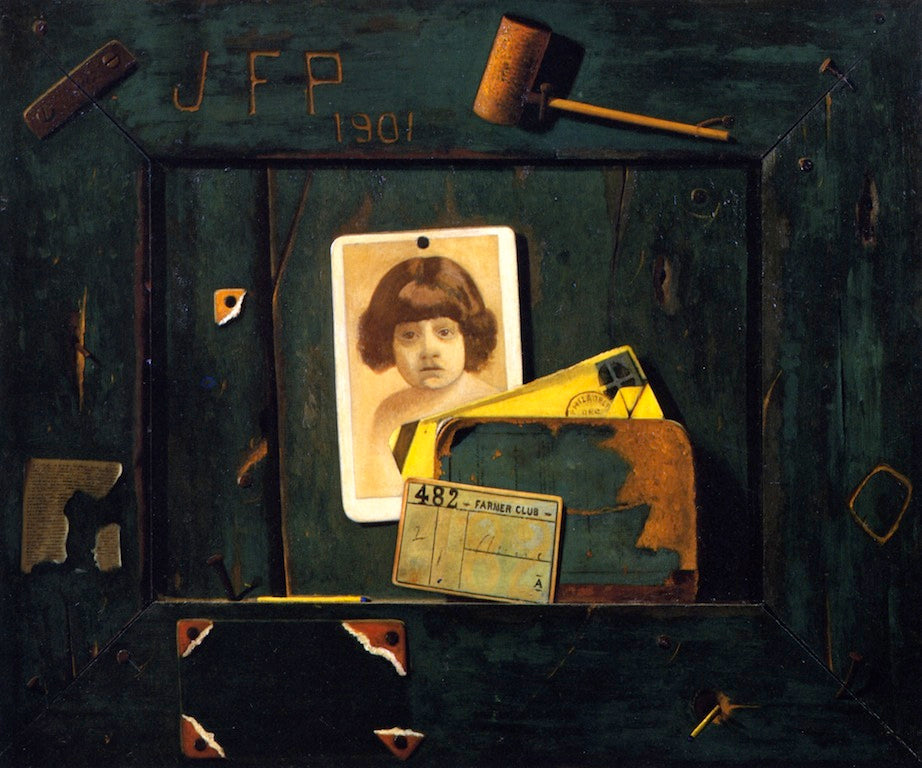 Portrait of the Artist's Daughter, vintage artwork by John Frederick Peto, 12x8" (A4) Poster