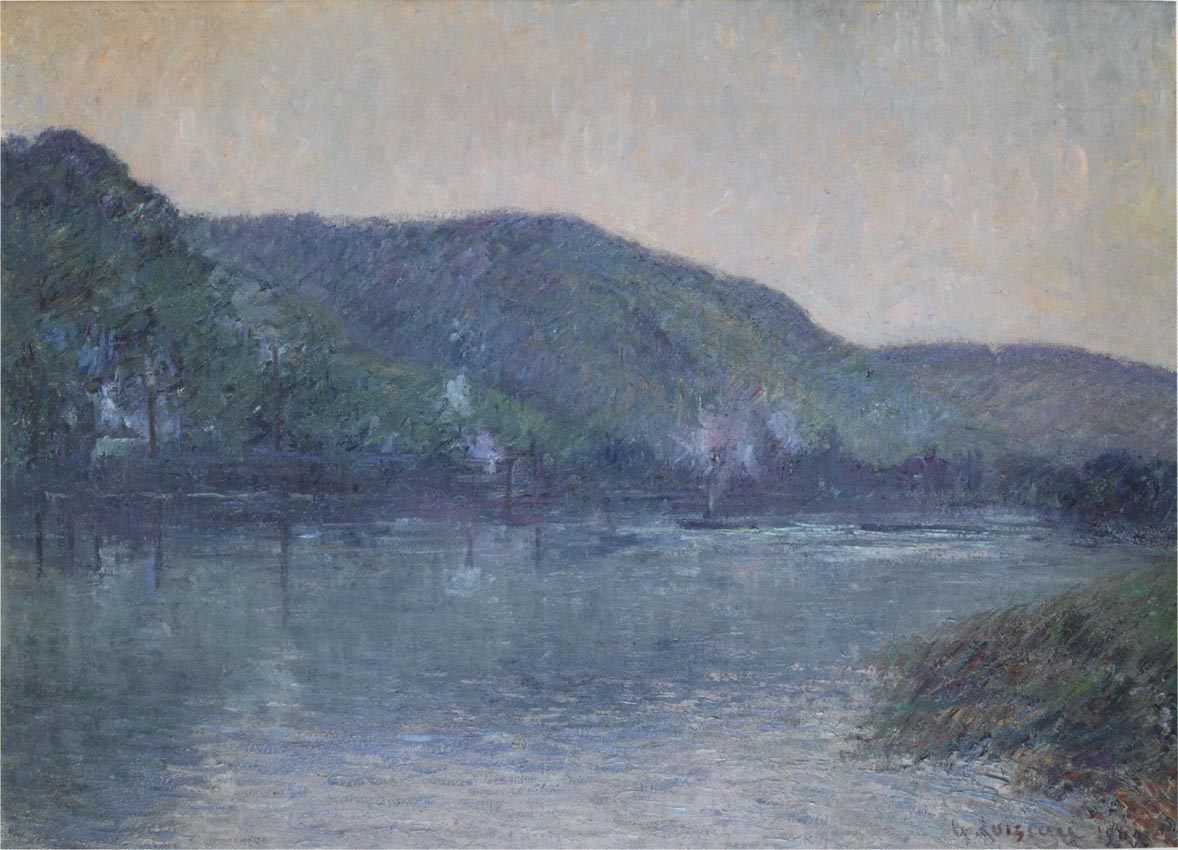 Boats on the Seine at Oissel by Gustave Loiseau,A3(16x12")Poster