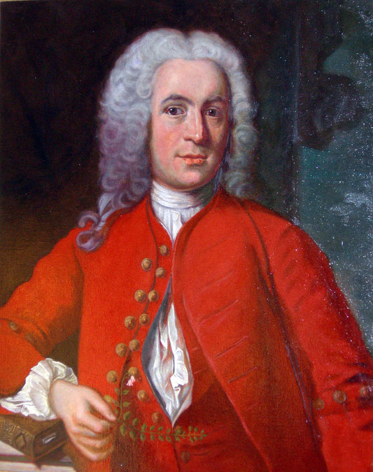 Portrait of Carolus Linnaeus, vintage artwork by Johan Henrik Scheffel, 12x8" (A4) Poster