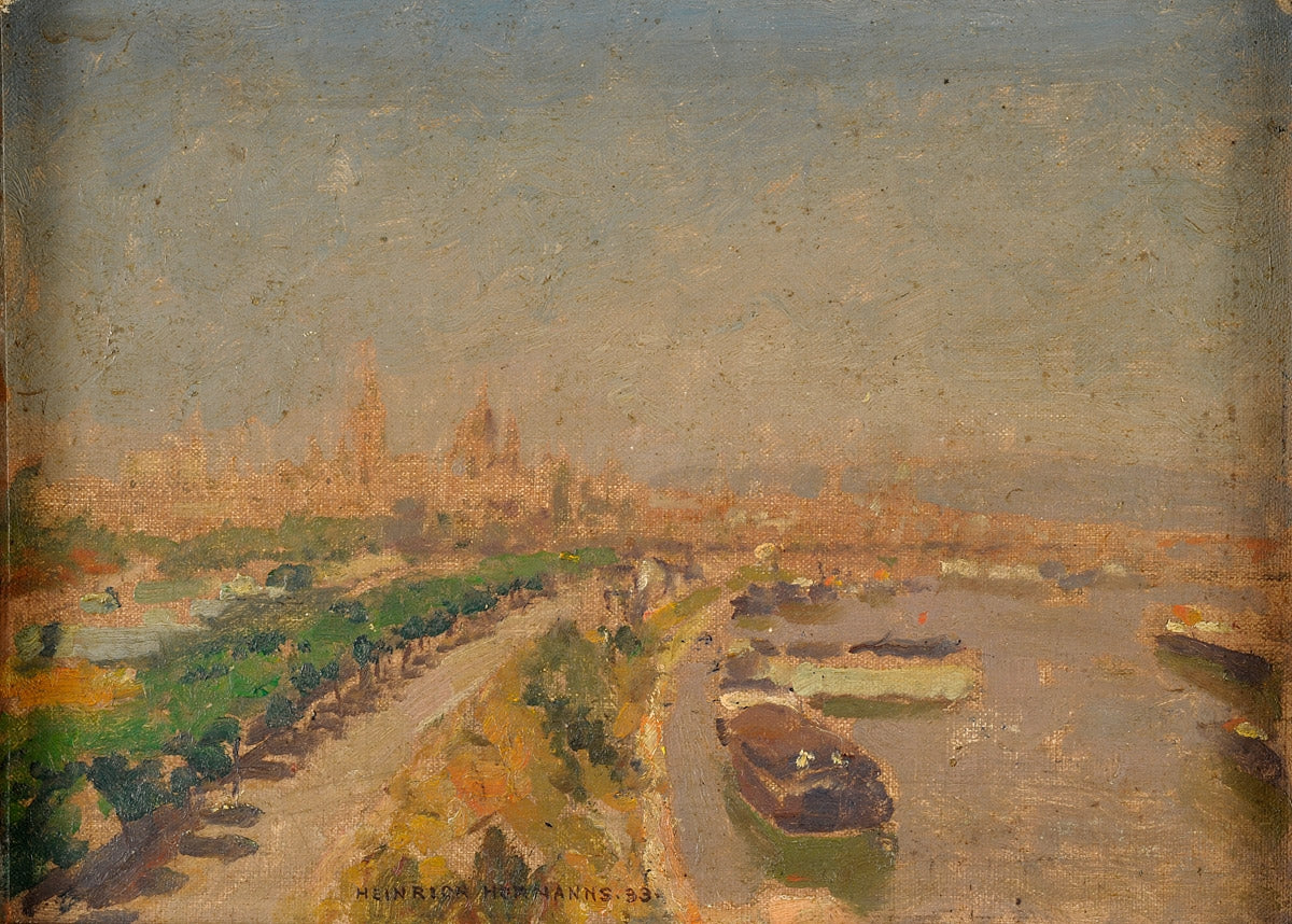 View of Mainz by Heinrich Hermanns,A3(16x12")Poster