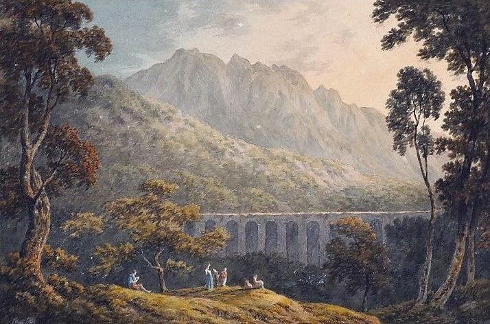 Near Salerno, vintage artwork by John Warwick Smith, 12x8" (A4) Poster