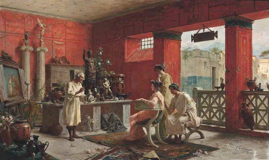 The Antiquarian, vintage artwork by Edouardo Ettore Forti, 12x8" (A4) Poster