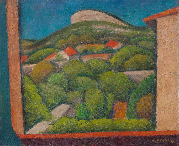 Landscape through a window by Mark Gertler,16x12(A3) Poster