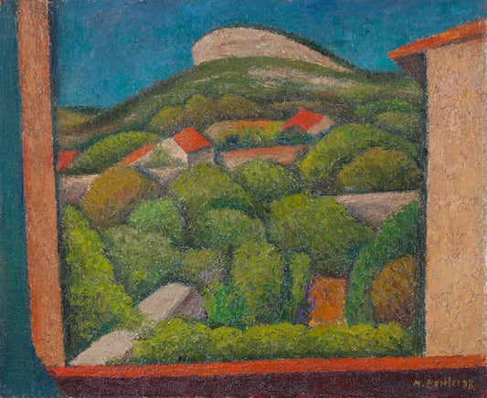 Landscape through a window by Mark Gertler,16x12(A3) Poster