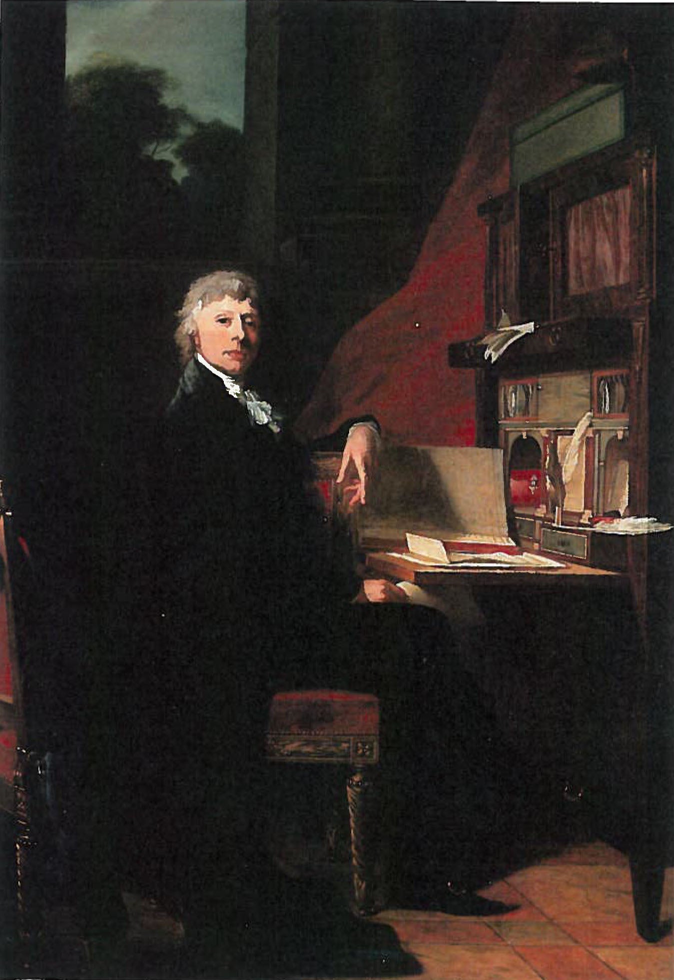 Portrait of the German-Danish Merchant Constantin Brun, vintage artwork by Jean Laurent Mosnier, 12x8" (A4) Poster