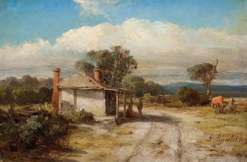 Settler's Cottage, vintage artwork by Louis Buvelot, A3 (16x12") Poster Print