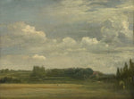 East Bergholt Common, View Toward the Rectory, vintage artwork by John Constable, 12x8" (A4) Poster