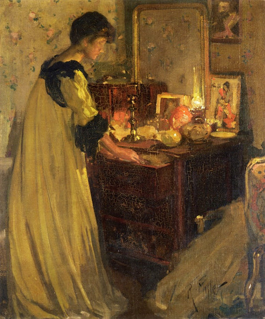Night Effect, vintage artwork by Richard Edward Miller, 12x8" (A4) Poster